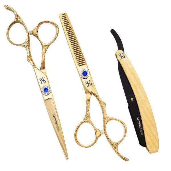 AISI J2/420/440c Steel, GOLD DRAGON LINE 6.0" HAIRDRESSING SCISSORS SET,The Precision Edge" Barber Scissors  Surgi beauty  salon tools  Razor Scissors  Grooming Tools  Grooming Scissors  Crafted Barber Scissors  Barber Thining Scissors  Barber Shears  Barber Scissors Set  Barber Scissors, Brazil  Canada  Chile  Europe  France  Germany  Mexico  Middle East  North America  Paris  South Africa  United Kingdom  USA  Spain