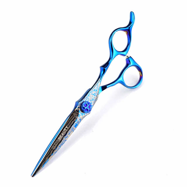 AISI J2/420/440c Steel, SURGI BEAUTY BLUE DAMASCUS PATTERN 6.0'' 440C HAIRDRESSING SCISSORS SET, The Precision Edge" Barber Scissors  Surgi beauty  salon tools  Razor Scissors  Grooming Tools  Grooming Scissors  Crafted Barber Scissors  Barber Thining Scissors  Barber Shears  Barber Scissors Set  Barber Scissors, Brazil  Canada  Chile  Europe  France  Germany  Mexico  North America  Paris  South Africa  United Kingdom  USA