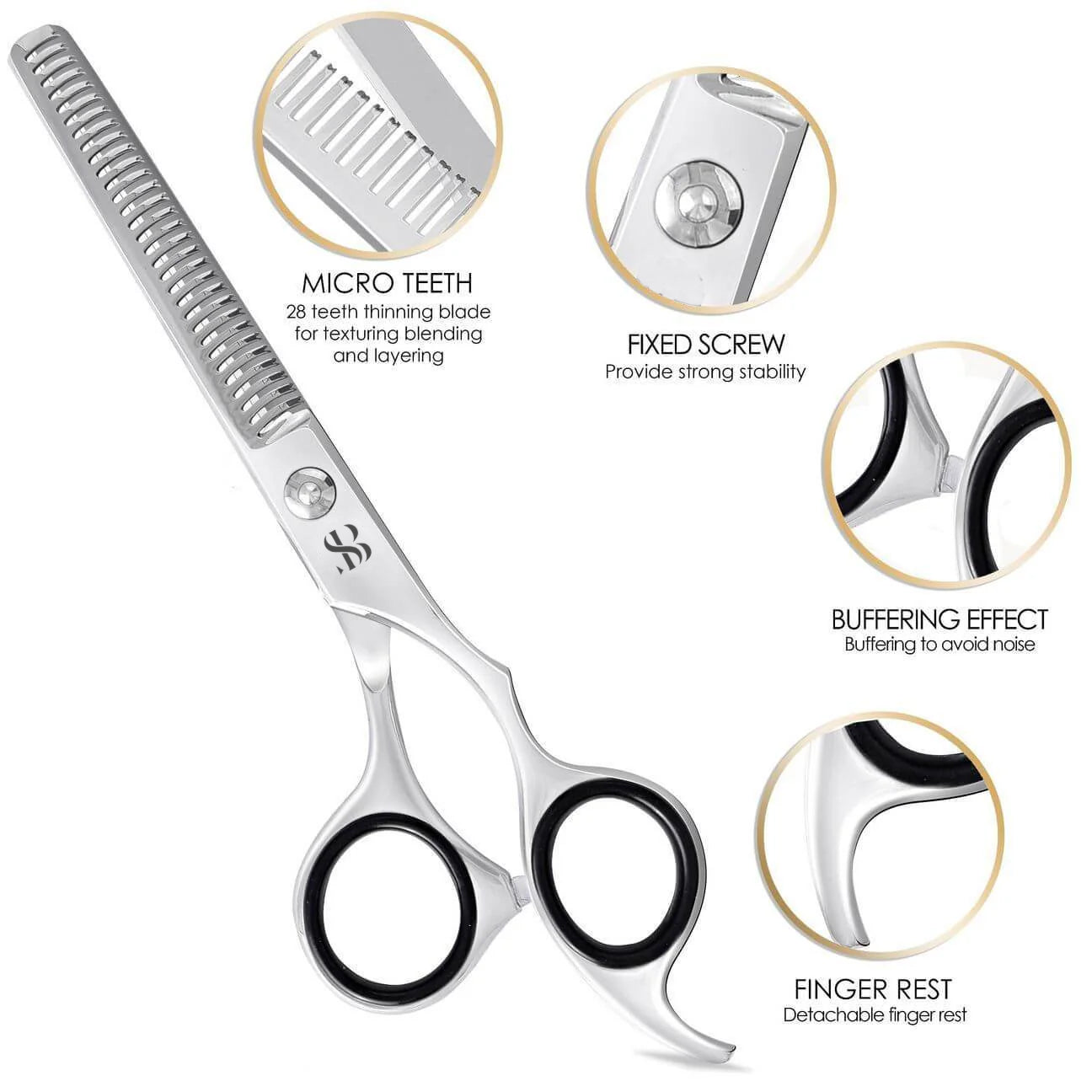 SURGI BEAUTY CLASSIC DELUXE WHITE LINE HAIRDRESSING 5.5" TO 7.0" THINNING SCISSOR, The Precision Edge" Barber Scissors  Surgi beauty  salon tools  Razor Scissors  Grooming Tools  Grooming Scissors  Crafted Barber Scissors  Barber Thining Scissors  Barber Shears  Barber Scissors Set  Barber Scissors