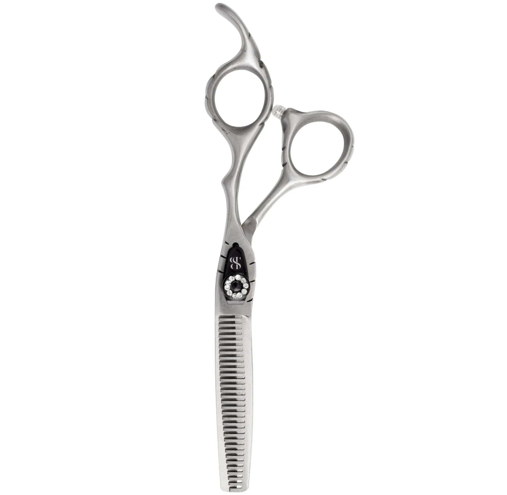 SURGI BEAUTY CURVED RIGHT HANDED 6.0" BARBER  THINING SCISSOR, The Precision Edge" Barber Scissors  Surgi beauty  salon tools  Razor Scissors  Grooming Tools  Grooming Scissors  Crafted Barber Scissors  Barber Thining Scissors  Barber Shears  Barber Scissors Set  Barber Scissors  AISI 440C Steel  AISI J2/420, Brazil  Canada  Chile  Europe  France  Germany  Mexico  North America  Paris  South Africa  United Kingdom  USA