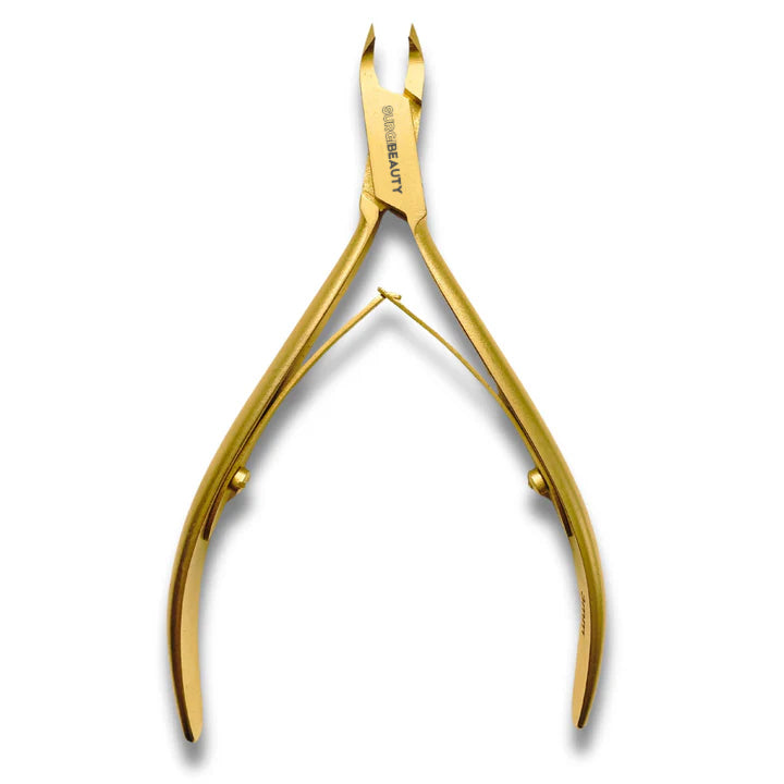 SURGI BEAUTY Cuticle Nipper Gold - 5mm Double Spring, Surgi beauty  salon tools  Ingrow Nail Cutter  Grooming Tools  Cuticle Nipper  AISI J2/420  AISI 440C Steel, Brazil  Canada  Chile  Europe  France  Germany  Mexico  Middle East  North America  Paris  South Africa  Spain  USA  United Kingdom