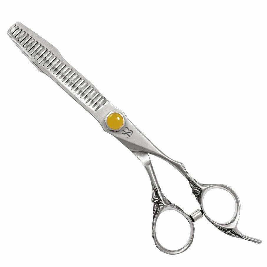 SURGI BEAUTY DRAGON YELLOW 6.0" 440C CRYSTAL LINE HAIRDRESSING & THINNING SCISSOR, AISI J2/420/440c Steel,The Precision Edge" Barber Scissors  Surgi beauty  salon tools  Razor Scissors  Grooming Tools  Grooming Scissors  Crafted Barber Scissors  Barber Thining Scissors  Barber Shears  Barber Scissors Set  Barber Scissors, Brazil  Canada  Chile  Europe  France  Germany  Mexico  North America  Paris  South Africa  United Kingdom  USA