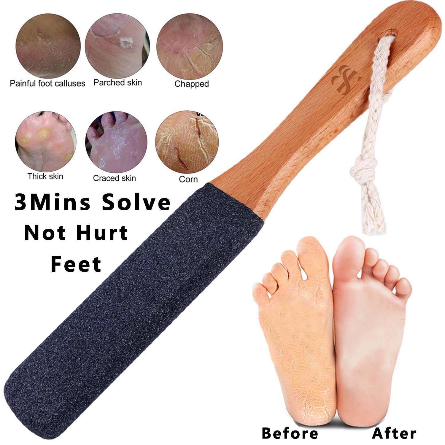 SURGI BEAUTY | Foot File Wooden Handle, Surgi beauty salon tools Pedicure Tools Grooming Tools Foot Files, Brazil Canada Chile Europe France Germany Mexico Middle East North America Paris South Africa United Kingdom USA Spain