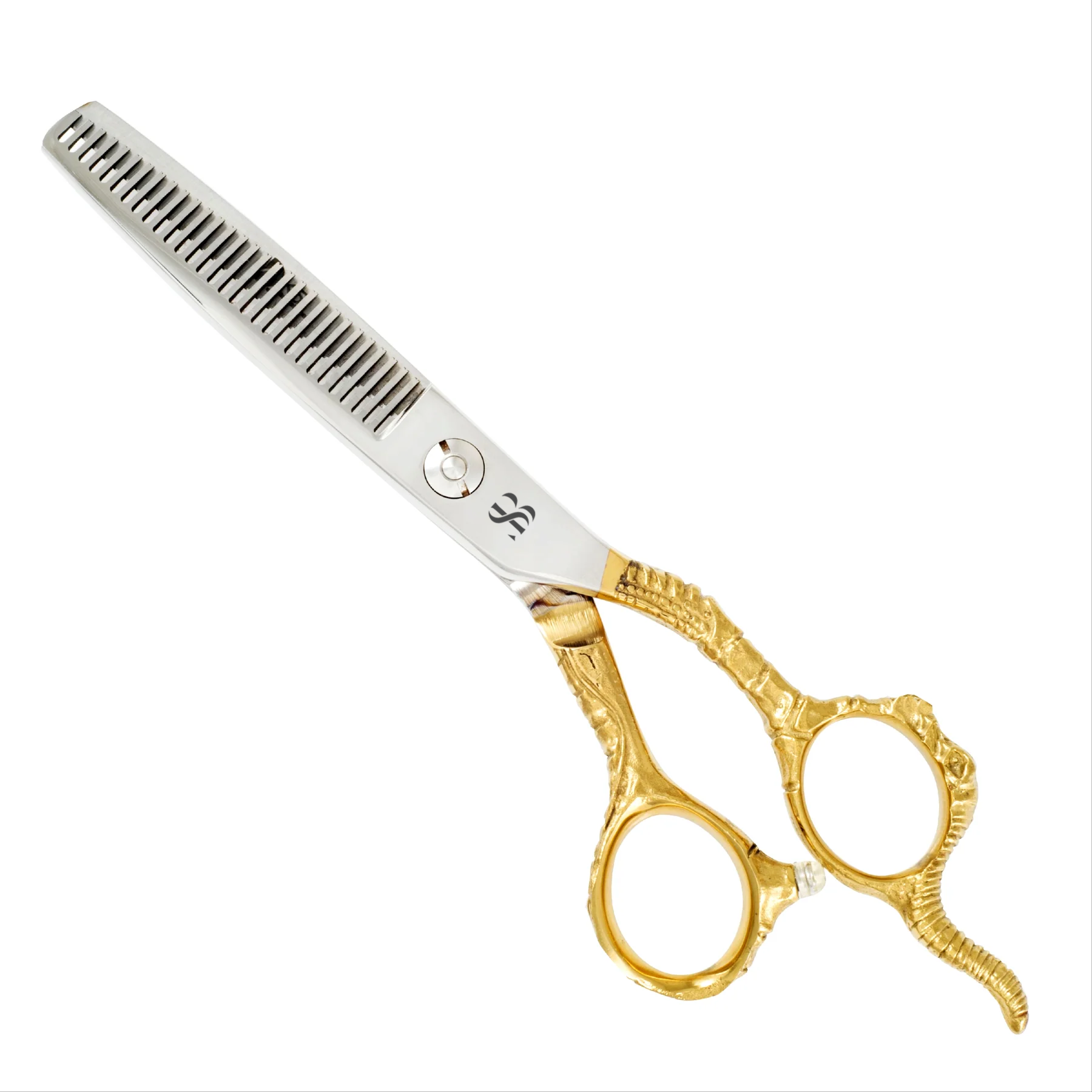 SURGI BEAUTY GOLDEN TAIL 6.0 HAIRDRESSING THINNING  SCISSOR, The Precision Edge" Barber Scissors  Surgi beauty  salon tools  Razor Scissors  Grooming Tools  Grooming Scissors  Crafted Barber Scissors  Barber Thining Scissors  Barber Shears  Barber Scissors Set  Barber Scissors  AISI J2/420  AISI 440C Steel, Brazil  Canada  Chile  Europe  France  Germany  Mexico  North America  Paris  South Africa  United Kingdom  USA