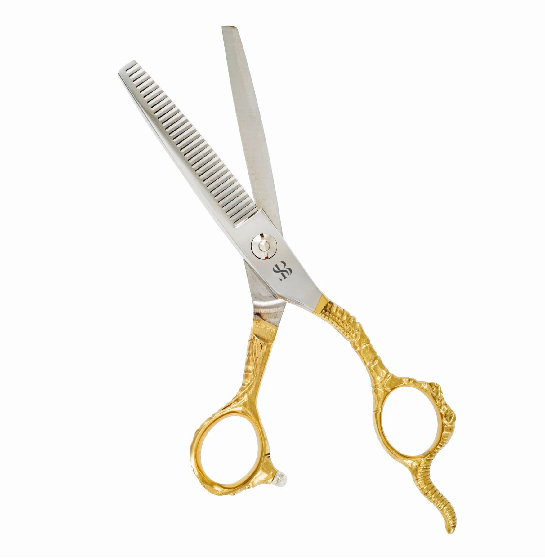 SURGI BEAUTY GOLDEN TAIL 6.0 HAIRDRESSING THINNING  SCISSOR, The Precision Edge" Barber Scissors  Surgi beauty  salon tools  Razor Scissors  Grooming Tools  Grooming Scissors  Crafted Barber Scissors  Barber Thining Scissors  Barber Shears  Barber Scissors Set  Barber Scissors  AISI J2/420  AISI 440C Steel, Brazil  Canada  Chile  Europe  France  Germany  Mexico  North America  Paris  South Africa  United Kingdom  USA