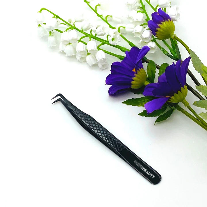 SURGI BEAUTY L-Shape 90 Degree Tweezer, Eyelash Tweezer, Beauty Instruments, Fine Tip, Light Weight Tweezer, Diamond Grip, AISI J2/420 Steel, Brazil  Canada  Chile  Europe  France  Germany  Mexico  Middle East  North America  Paris  South Africa  Spain  USA  United Kingdom