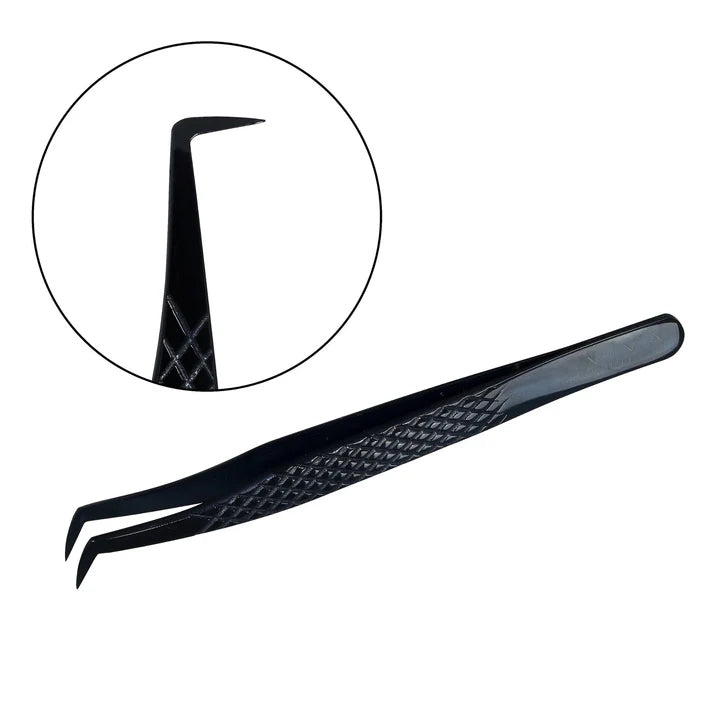 SURGI BEAUTY L-Shape 90 Degree Tweezer, Eyelash Tweezer, Beauty Instruments, Fine Tip, Light Weight Tweezer, Diamond Grip, AISI J2/420 Steel, Brazil  Canada  Chile  Europe  France  Germany  Mexico  Middle East  North America  Paris  South Africa  Spain  USA  United Kingdom