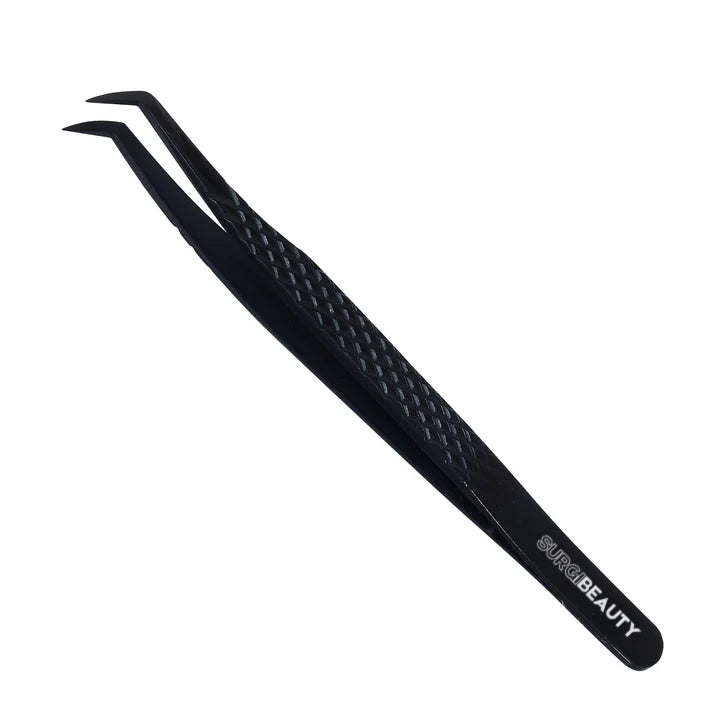 SURGI BEAUTY L-Shape Hybrid Tweezer, AISI J2/420 Steel, Salon Tool, Titanium Black Coating, Eyelash Tweezer, Grooming Tweezer, Brazil  Canada  Chile  Europe  France  Germany  Mexico  Middle East  North America  Paris  South Africa  Spain  USA  United Kingdom