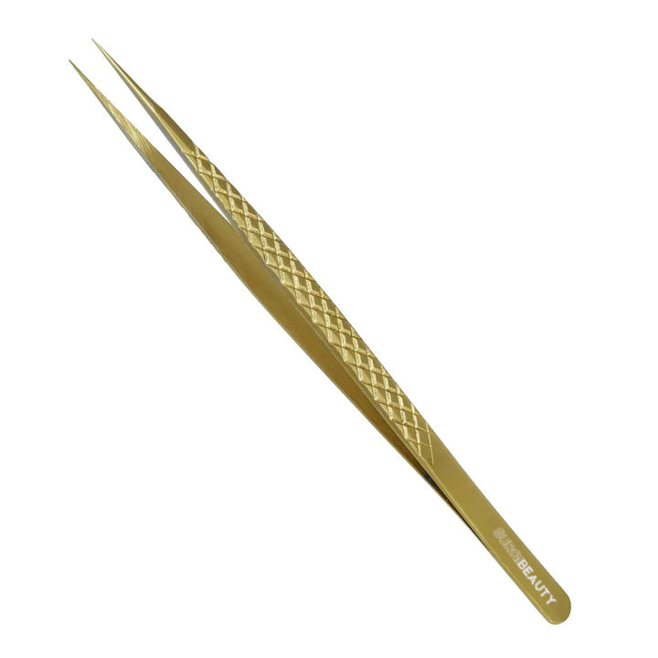 SURGI BEAUTY Skinny Long Pointed Lash Tweezer - Gold, AISI J2/420 Steel, Salon Tool, Eyelash Tweezer, Grooming Tweezer, Iconic Tweezer, Brazil  Canada  Chile  Europe  France  Germany  Mexico  Middle East  North America  Paris  South Africa  Spain  USA  United Kingdom