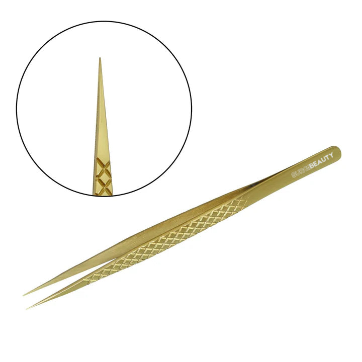 SURGI BEAUTY Skinny Long Pointed Lash Tweezer - Gold, AISI J2/420 Steel, Salon Tool, Eyelash Tweezer, Grooming Tweezer, Iconic Tweezer, Brazil  Canada  Chile  Europe  France  Germany  Mexico  Middle East  North America  Paris  South Africa  Spain  USA  United Kingdom