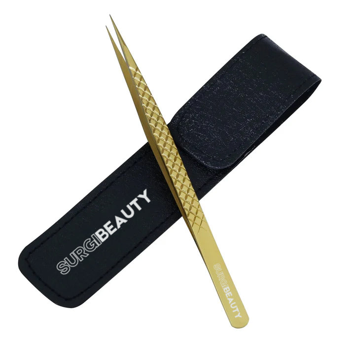 SURGI BEAUTY Skinny Long Pointed Lash Tweezer - Gold, AISI J2/420 Steel, Salon Tool, Eyelash Tweezer, Grooming Tweezer, Iconic Tweezer, Brazil  Canada  Chile  Europe  France  Germany  Mexico  Middle East  North America  Paris  South Africa  Spain  USA  United Kingdom