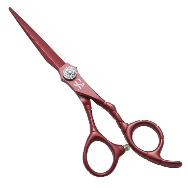 AISI J2/420, 440c Steel, SURGI BEAUTY, MAROON HAIRDRESSING 6.0" SCISSORS, The Precision Edge" Barber Scissors  Surgi beauty  salon tools  Razor Scissors  Grooming Tools  Grooming Scissors  Crafted Barber Scissors  Barber Thining Scissors  Barber Shears  Barber Scissors Set  Barber Scissors, Brazil  Canada  Chile  Europe  France  Germany  Mexico  Middle East  North America  Paris  South Africa  United Kingdom  USA  Spain